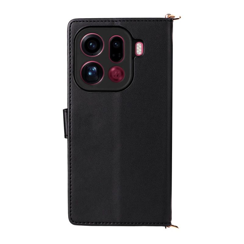 Folio Deksel Oppo Find X9 Pro 5g Vattert Med Stropper