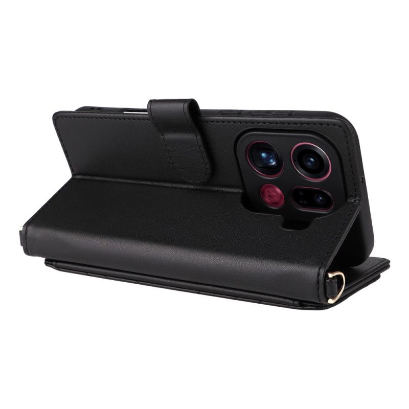 Folio Deksel Oppo Find X9 Pro 5g Vattert Med Stropper