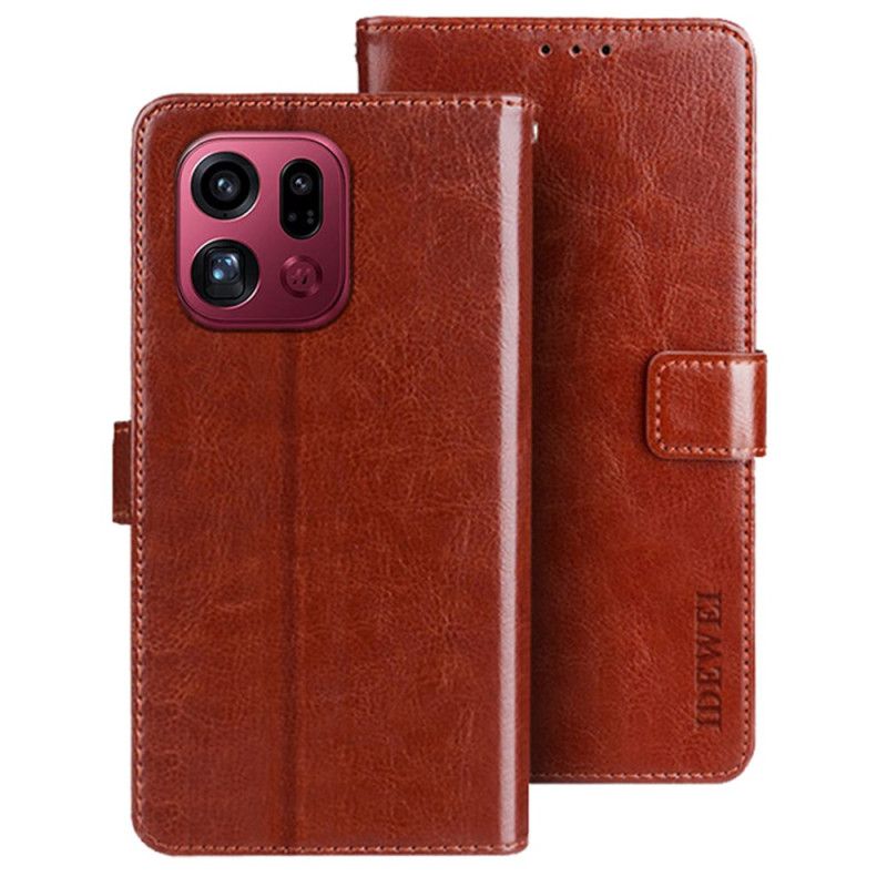 Lærdeksel Folio Deksel Oppo Find X9 Pro 5g Idewei