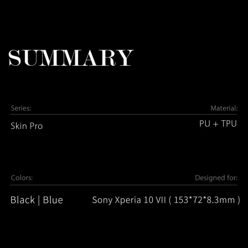 Folio Deksel Lær Sony Xperia 10 Vii Mobildeksel Skin Pro Series Dux Ducis