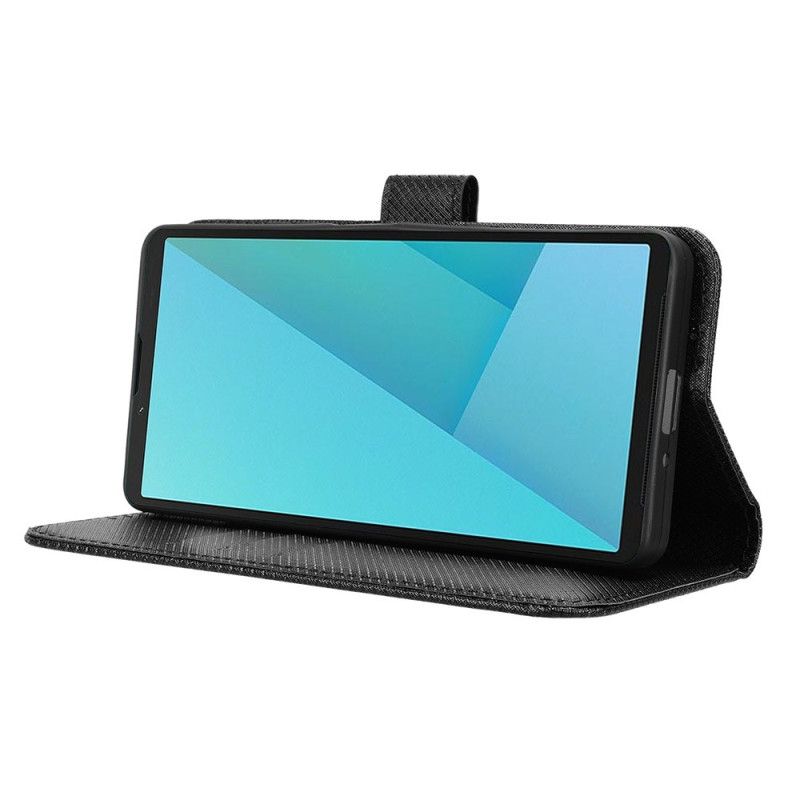 Folio Deksel Sony Xperia 10 Vii Diamanttekstur Beskyttelse Deksel