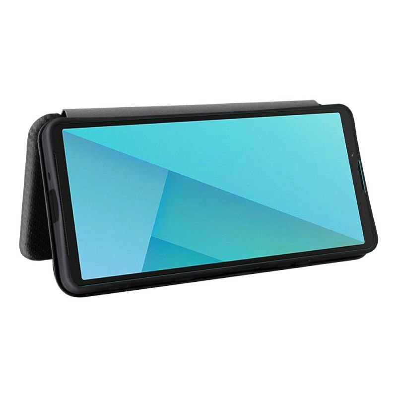 Folio Deksel Sony Xperia 10 Vii Karbonfiber Beskyttelse Deksel