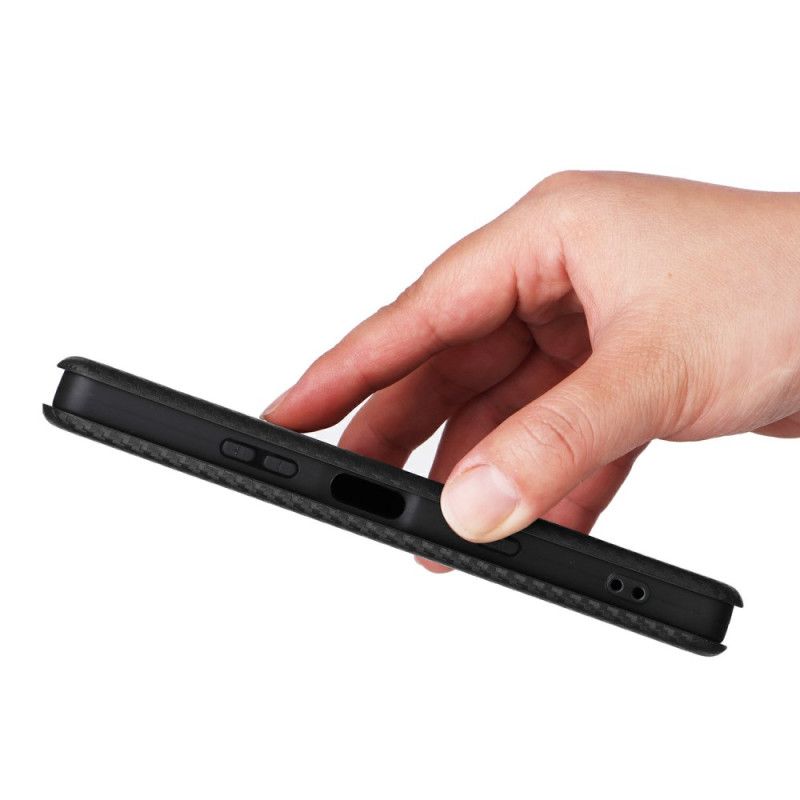 Folio Deksel Sony Xperia 10 Vii Karbonfiber Beskyttelse Deksel