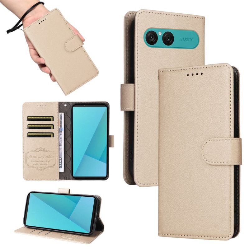 Folio Deksel Sony Xperia 10 Vii Læreffekt Og Rfid-blokkering