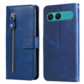 Folio Deksel Til Sony Xperia 10 Vii Glidelåslomme