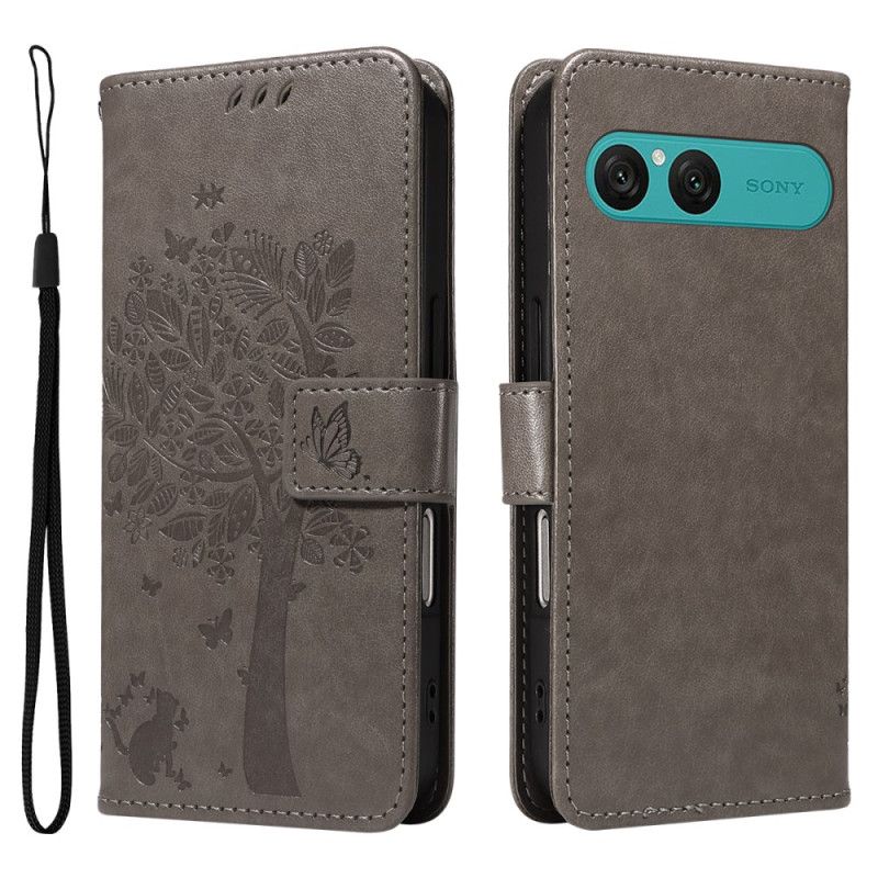 Folio Deksel Til Sony Xperia 10 Vii Kattetre