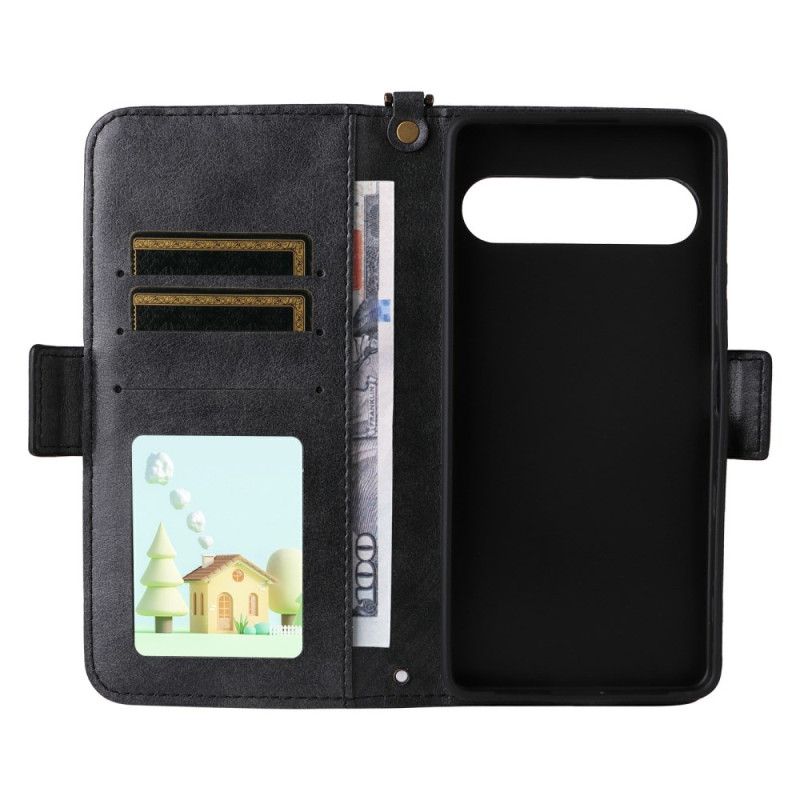 Lærdeksel Folio Deksel Sony Xperia 10 Vii Lommebok Med Skulderstropp