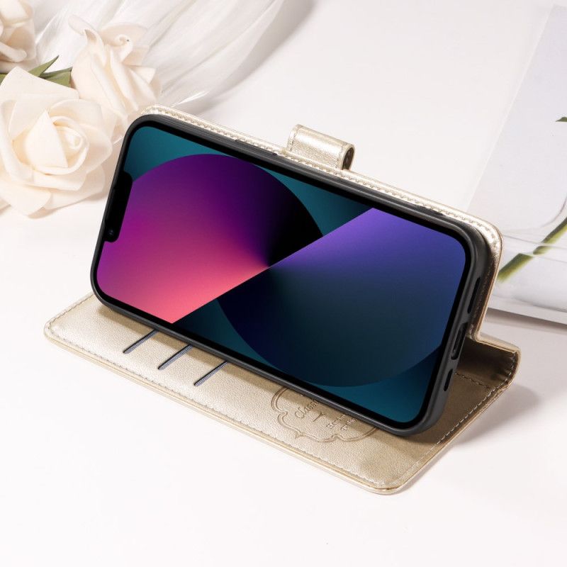 Lærdeksel Folio Deksel Sony Xperia 10 Vii Mobildeksel Blomstertrykk