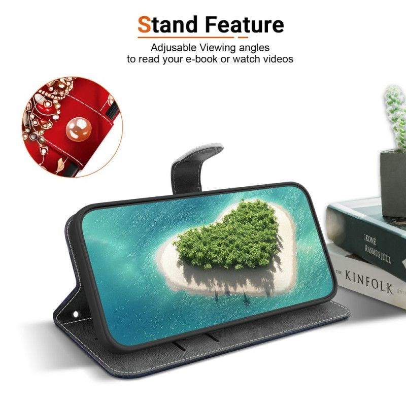 Lærdeksel Folio Deksel Sony Xperia 10 Vii Mobildeksel Røde Roser