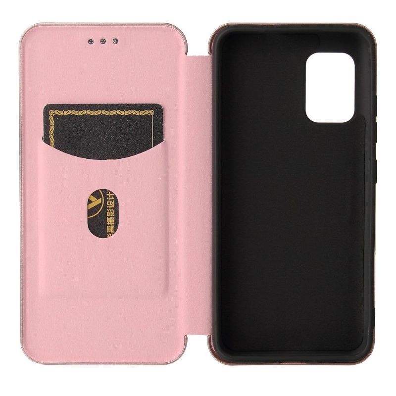 Folio Deksel Til Asus Zenfone 8 Karbonfiberstil Imitert Skinn