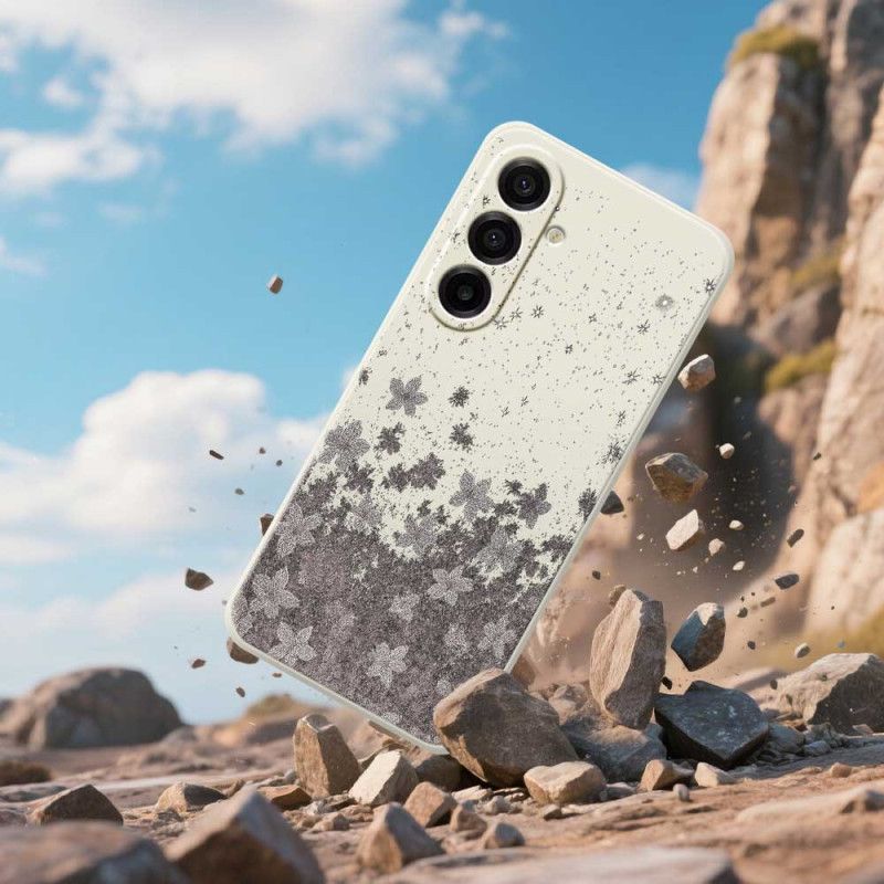 Deksel Samsung Galaxy A17 4g / 5g Grå Blomster