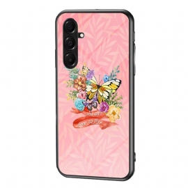 Deksel Samsung Galaxy A17 4g / 5g Sommerfugler I Herdet Glass