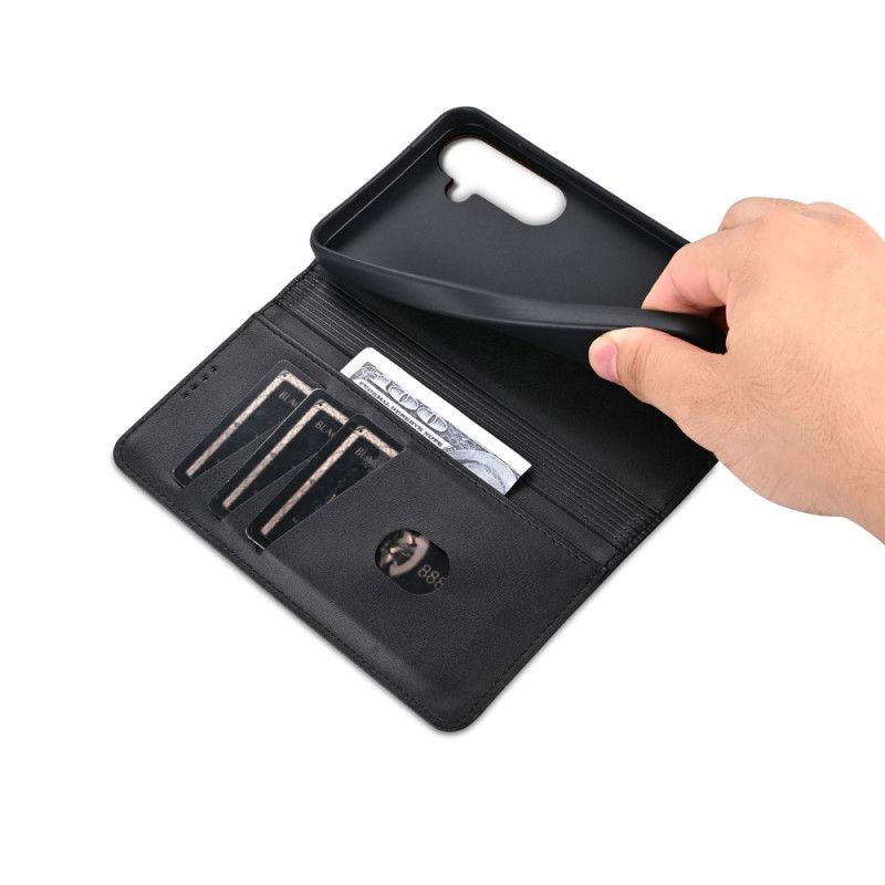 Folio Deksel Lær Samsung Galaxy A17 4g / 5g Azns Skinneffekt