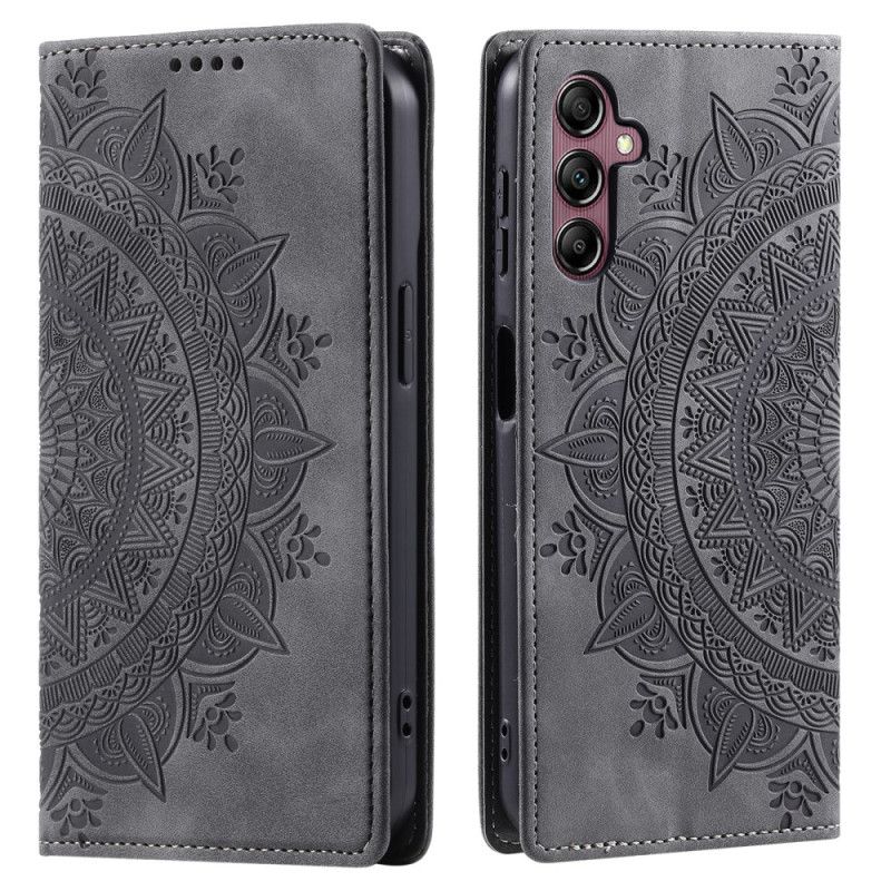 Folio Deksel Lær Samsung Galaxy A17 4g / 5g Mandala Semsket Skinneffekt