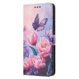Folio Deksel Samsung Galaxy A17 4g / 5g Blomsterdekor