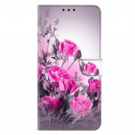 Folio Deksel Samsung Galaxy A17 4g / 5g Enger Med Lilla Blomster