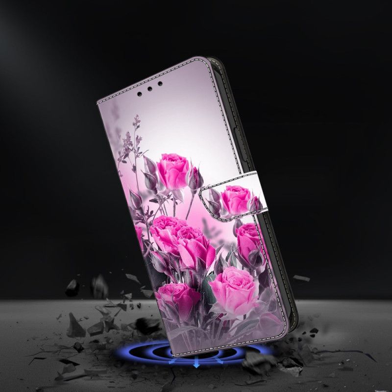 Folio Deksel Samsung Galaxy A17 4g / 5g Enger Med Lilla Blomster