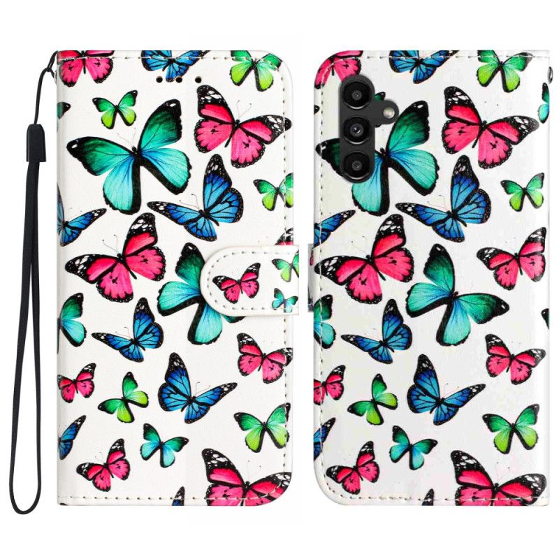 Folio Deksel Samsung Galaxy A17 4g / 5g Fargerike Sommerfugler