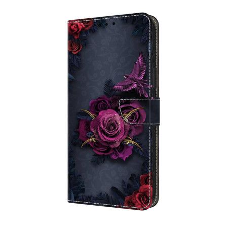 Folio Deksel Samsung Galaxy A17 4g / 5g Lilla Blomster