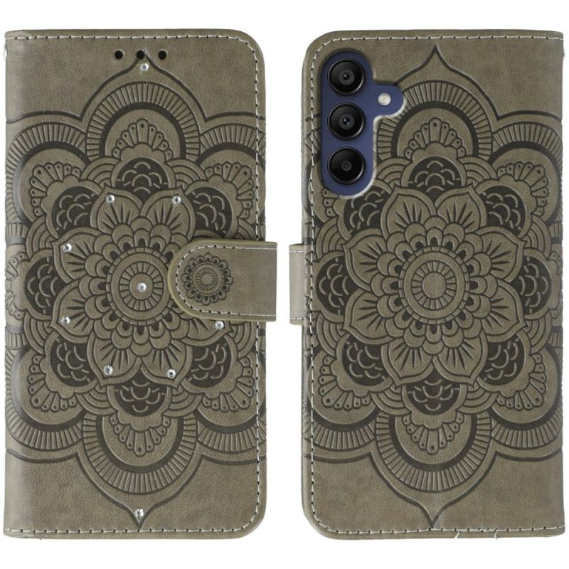 Folio Deksel Samsung Galaxy A17 4g / 5g Rhinestone Mandala