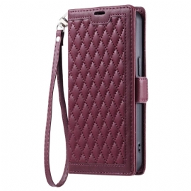 Folio Deksel Samsung Galaxy A17 4g / 5g Vintage Quiltet Beskyttelse Deksel