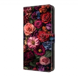 Folio Deksel Til Samsung Galaxy A17 4g / 5g Rosa Blomster