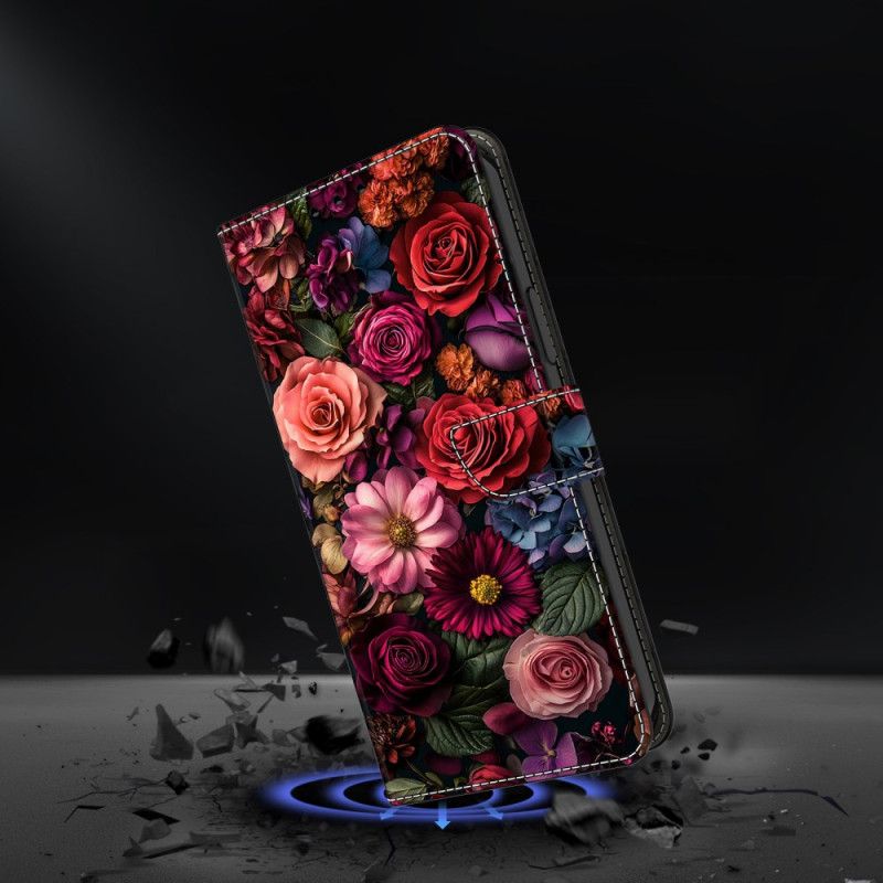 Folio Deksel Til Samsung Galaxy A17 4g / 5g Rosa Blomster