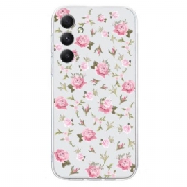 Hülle Samsung Galaxy A17 4g / 5g Rosa Blumenmuster
