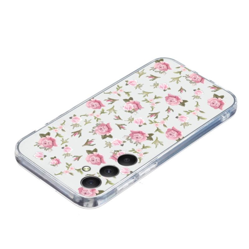 Hülle Samsung Galaxy A17 4g / 5g Rosa Blumenmuster