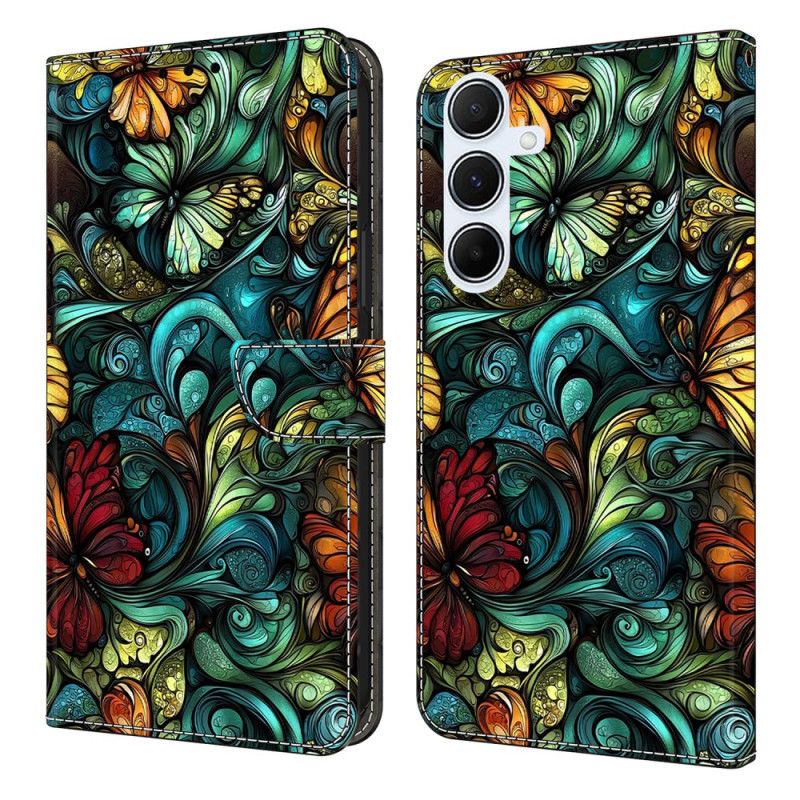 Lærdeksel Folio Deksel Samsung Galaxy A17 4g / 5g Akvarellblomster Og Planter