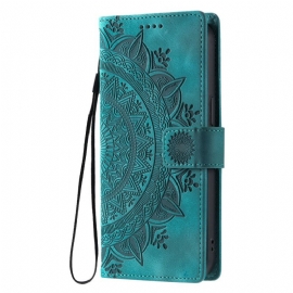 Lærdeksel Folio Deksel Samsung Galaxy A17 4g / 5g Mobildeksel Mandala Semsket Skinneffekt