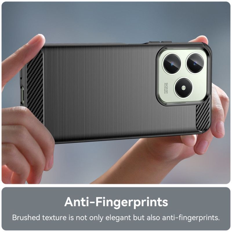 Deksel Realme Note 60 Børstet Karbonfiber Beskyttelse Deksel