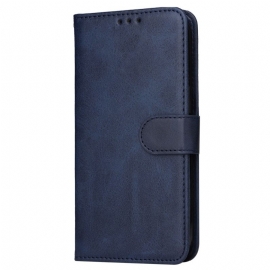 Folio Deksel Til Realme Note 60 Ensfarget Skinneffekt