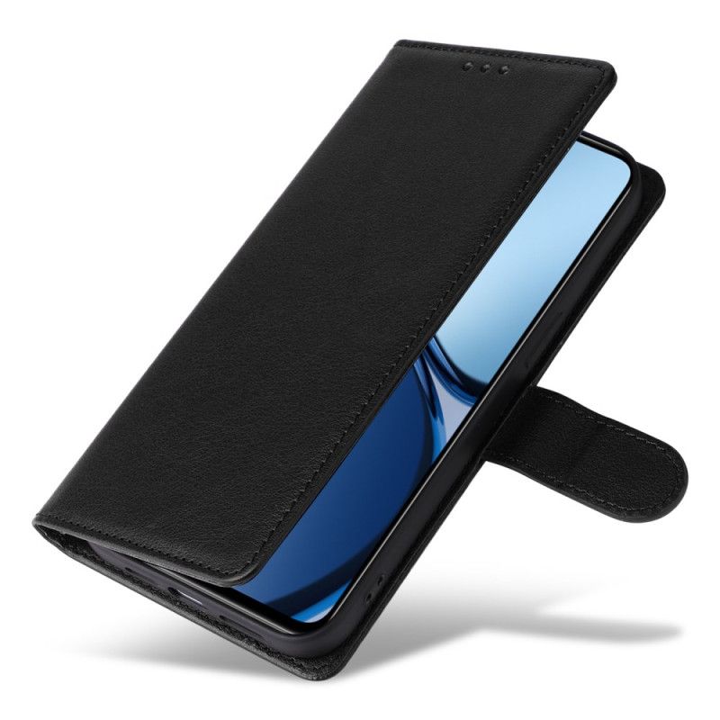 Lærdeksel Folio Deksel Realme Note 60 Ensfarget Imitasjonsskinn