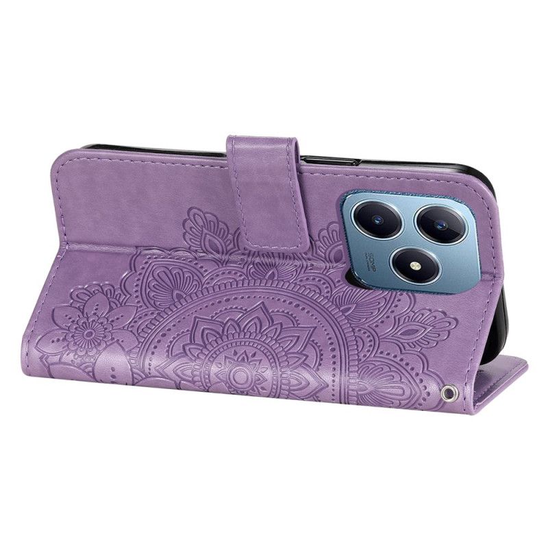 Lærdeksel Folio Deksel Realme Note 60 Mobildeksel Mandala-trykk