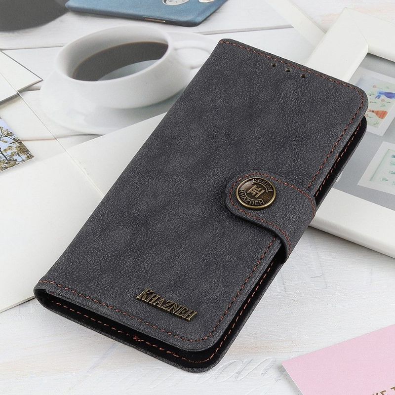 Folio Deksel Til Xiaomi 12 Anti-fall Khazneh Retro Skinneffekt