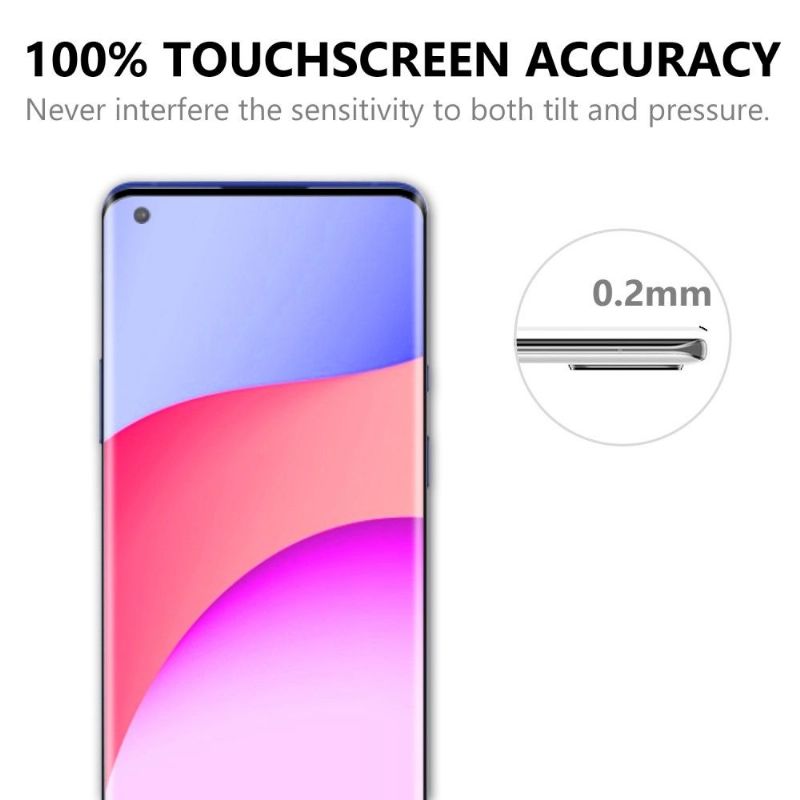 Oneplus 8 Pro Skjermbeskytter I Herdet Glass I Full Størrelse