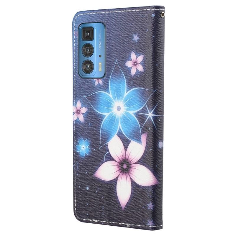 Folio Deksel Til Motorola Edge 20 Pro Blomster