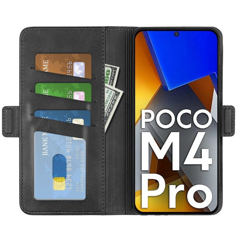 Etui Til Poco M4 Pro 4G Anti-fall Lommebok Deksel I Matt Kunstskinn