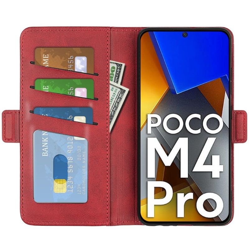 Etui Til Poco M4 Pro 4G Anti-fall Lommebok Deksel I Matt Kunstskinn
