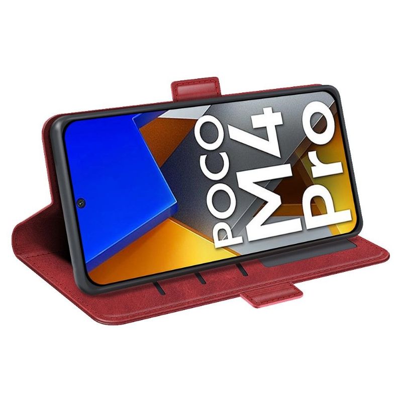 Etui Til Poco M4 Pro 4G Anti-fall Lommebok Deksel I Matt Kunstskinn
