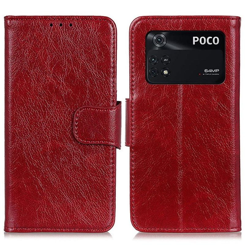 Folio Deksel Til Poco M4 Pro 4G Eldret Skinnstil
