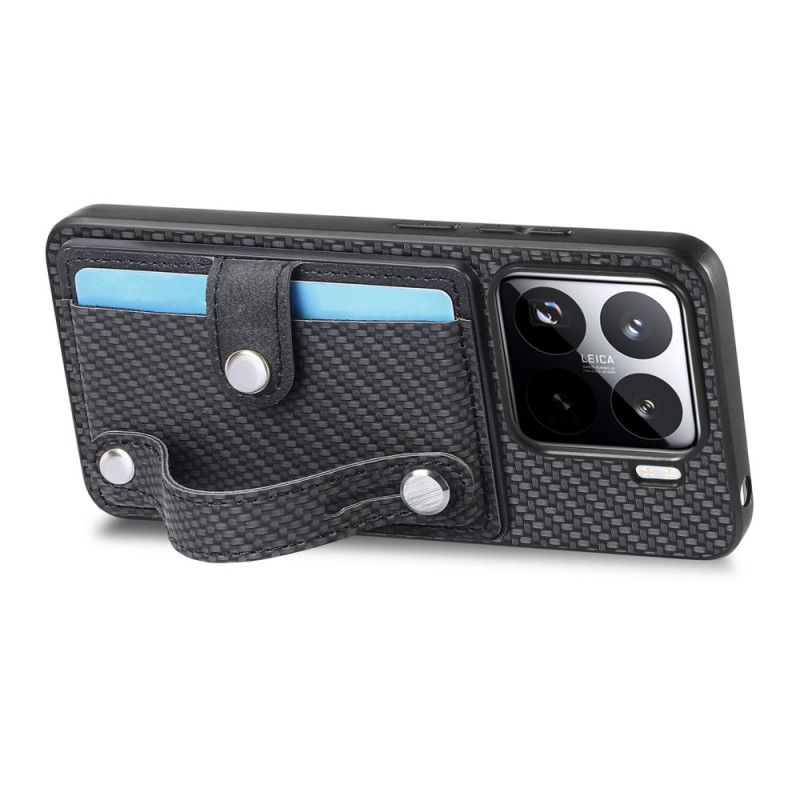 Deksel Xiaomi 15 Kortholder Og Stropp I Karbonfiber
