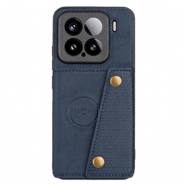 Deksel Xiaomi 15 Læreffekt Med Kortholder Og Stativ Beskyttelse Deksel