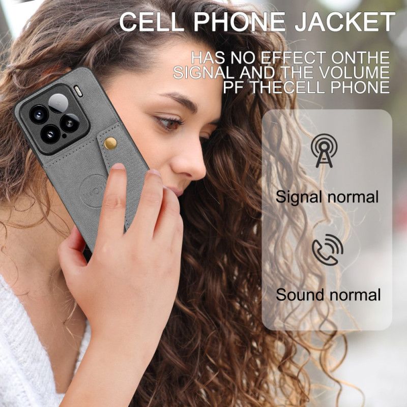 Deksel Xiaomi 15 Læreffekt Med Kortholder Og Stativ Beskyttelse Deksel