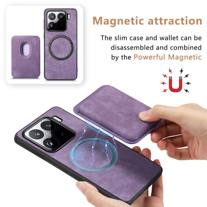 Folio Deksel Til Xiaomi 15 Retro Med Avtakbar Kortholder