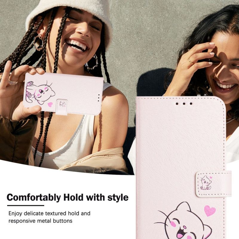 Folio Deksel Xiaomi 15 Kattungemotiv Beskyttelse Deksel