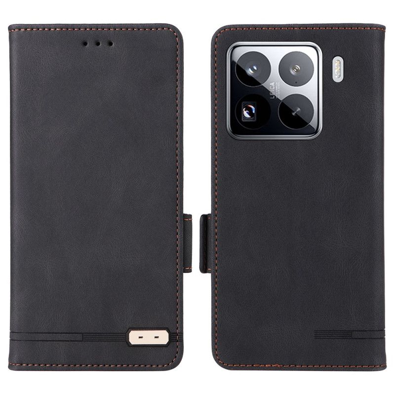 Folio Deksel Xiaomi 15 Lommebok Med Metallisk Dekorasjon Beskyttelse Deksel