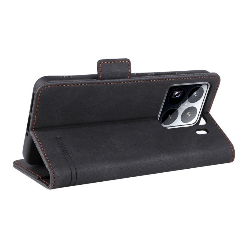 Folio Deksel Xiaomi 15 Lommebok Med Metallisk Dekorasjon Beskyttelse Deksel