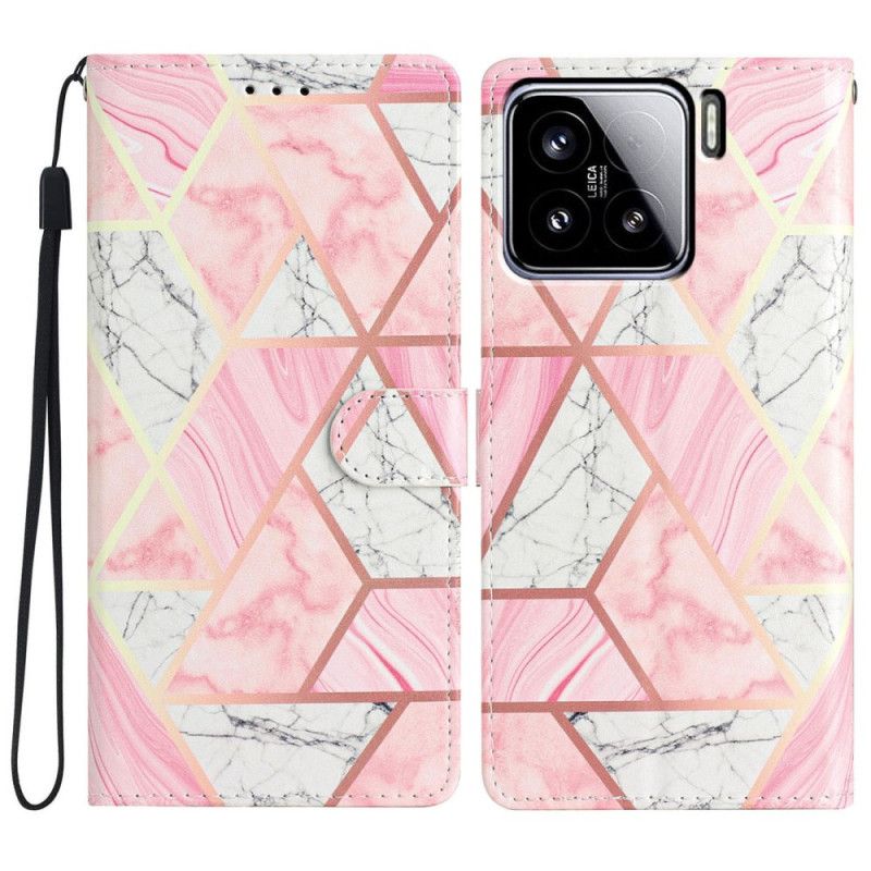 Folio Deksel Xiaomi 15 Rosa Marmor